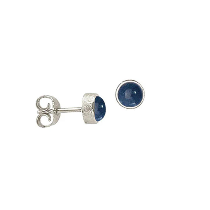 Horizon Ohrstecker 925 Silber rhodiniert mit blauem Opal