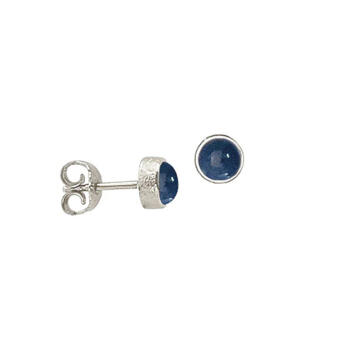 Horizon Ohrstecker 925 Silber rhodiniert mit blauem Opal