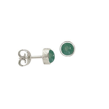 Horizon Ohrstecker 925 Silber rhodiniert mit grünem...