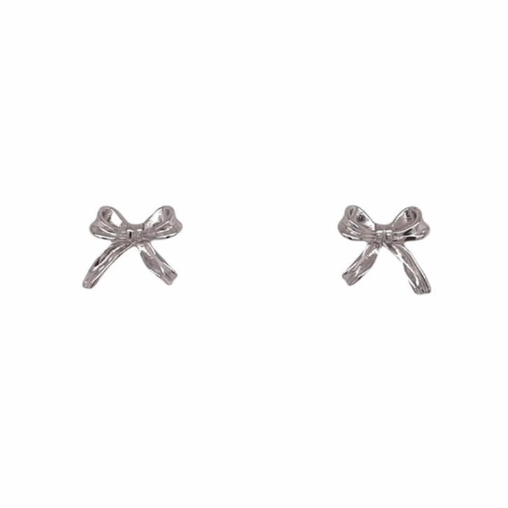 Bow Ohrstecker 925 Silber, groß