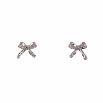 Bow Ohrstecker 925 Silber, groß