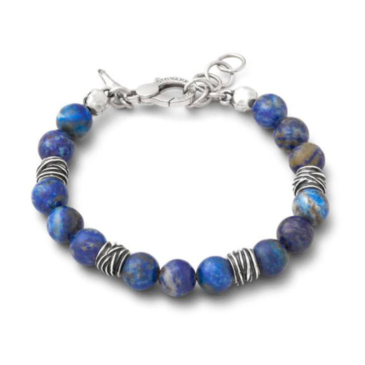 Tango Armband groß 925 Silber mit Lapislazuli