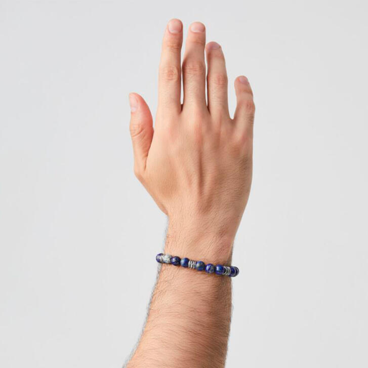 Tango Armband groß 925 Silber mit Lapislazuli