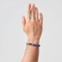Tango Armband groß 925 Silber mit Lapislazuli