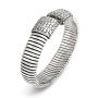 Croco Armreif 925 Silber, breit