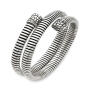Croco Armreif 925 Silber, schmal, doppelt