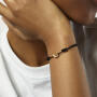 Snakes Mini Charm Armband 750 Gelbgold, schwarz