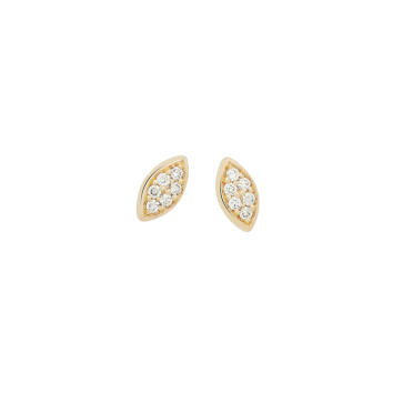 Bron Poppy Ohrstecker 750 Gelbgold mit Brillanten