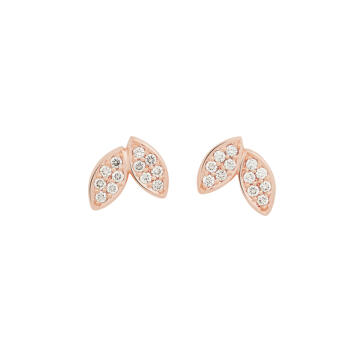 Bron Poppy Ohrstecker 750 Roségold mit Brillanten