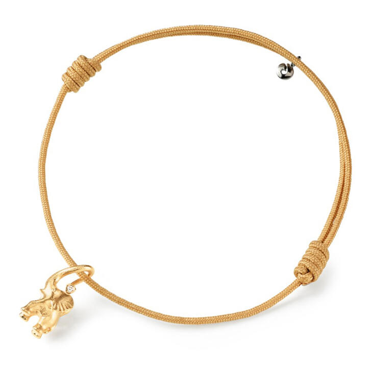 Elephant Armband 750 Gelbgold mit Brillant, beige