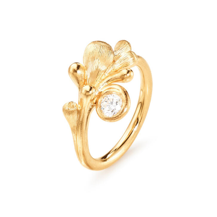 BoHo Ring 750 Gelbgold mit Brillant