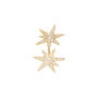 Funky Stars Ohrring Einhänger 750 Gelbgold mit Brillanten