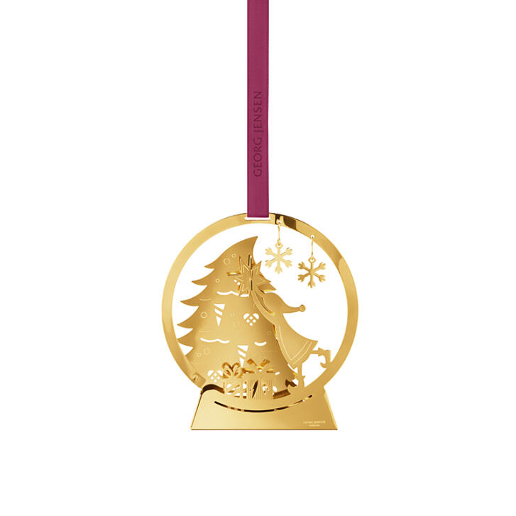 Christmas Mobile 2025 Schneekugel vergoldet