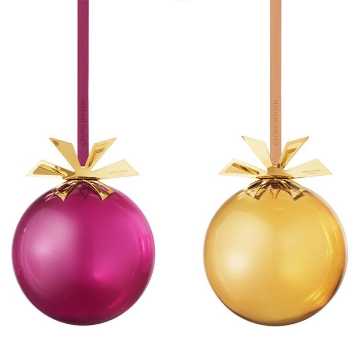 Christmas Glaskugel 2025 2er Set, vergoldet