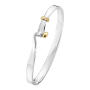 GJ Torun Armreif 750 Gelbgold & 925 Silber mit champagner Brillanten