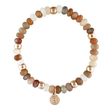 Reflex Armband Mix 750 Roségold mit Mondstein