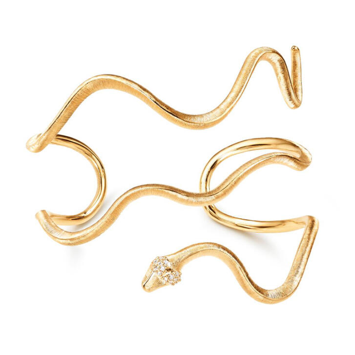 Snakes Armreif 750 Gelbgold mit Brillanten, groß