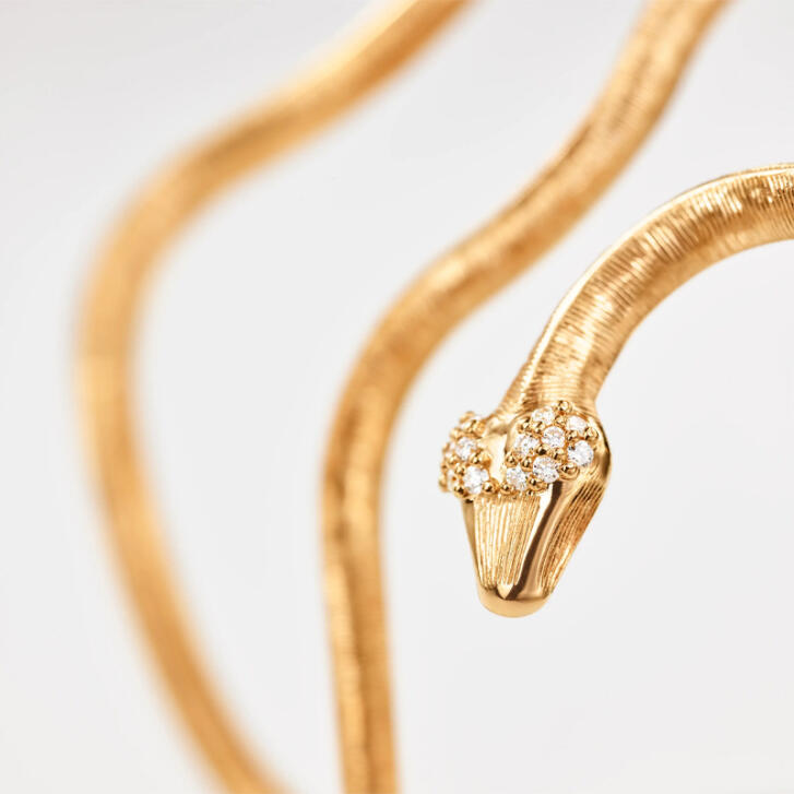 Snakes Armreif 750 Gelbgold mit Brillanten, groß
