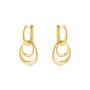 Offspring double Ohrringe 750 Gelbgold, klein