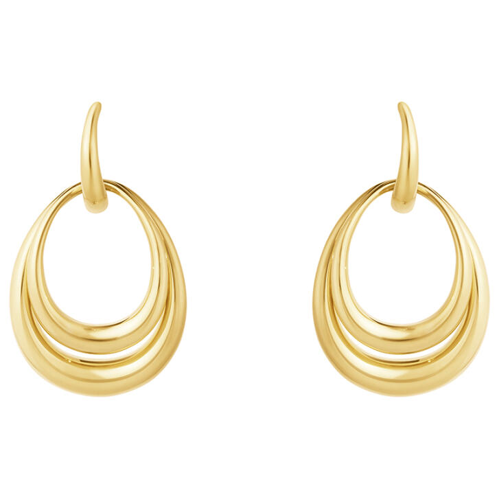 Offspring Double Ohrringe 750 Gelbgold, groß