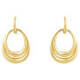 Offspring Double Ohrringe 750 Gelbgold, groß