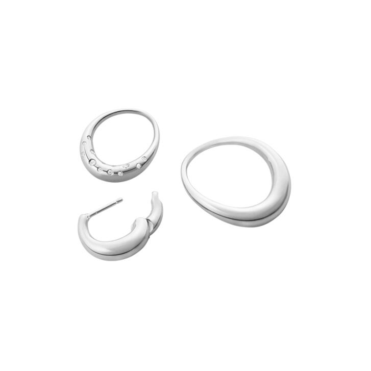 Offspring Double Ohrringe 925 Silber rhodiniert mit Brillanten