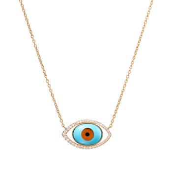 Shooting Stars Evil Eye Collier 750 Gelbgold mit...