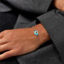 Shooting Stars Evil Eye Armband 750 Gelbgold mit Türkis, Tigerauge-Quarz, Onyx & Brillanten