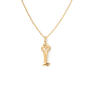 Bird Family Key t0 the Heart Charm 750 Gelbgold