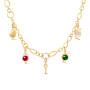 Bird Family Key t0 the Heart Charm 750 Gelbgold