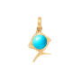 Young Fish Charm 750 Gelbgold mit Türkis