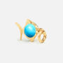 Young Fish Charm 750 Gelbgold mit Türkis