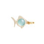 Young Fish Charm 750 Gelbgold mit Aquamarin & Brillanten