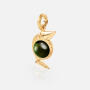 Bird Family Charm 750 Gelbgold mit grünem Turmalin