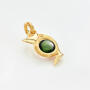 Bird Family Charm 750 Gelbgold mit grünem Turmalin