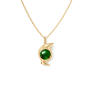 Bird Family Charm 750 Gelbgold mit grünem Turmalin