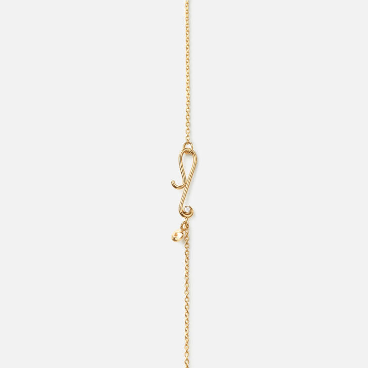 Bird Family Collier 750 Gelbgold mit Brillanten, L: 60 cm
