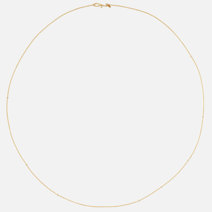 Bird Family Collier 750 Gelbgold mit Brillanten, L: 60 cm