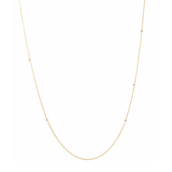 Bird Family Collier 750 Gelbgold mit Brillanten, L: 60 cm