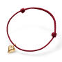 Hearts Armband 750 Gelbgold mit Magnet, bordeaux