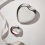 Heart Tablett Edelstahl