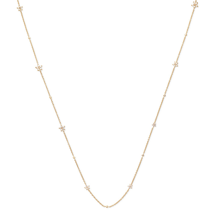 Collier Shooting Stars 750 Gelbgold mit Brillanten 80 cm