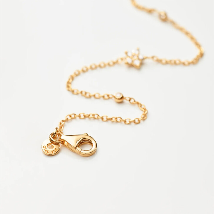 Collier Shooting Stars 750 Gelbgold mit Brillanten 80 cm