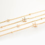 Collier Shooting Stars 750 Gelbgold mit Brillanten 80 cm