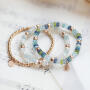 Reflex Armband Mix 750 Roségold mit Aquamarin, Apatit, Kyanit & Peridot