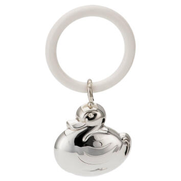 Rassel Ente 925 Silber