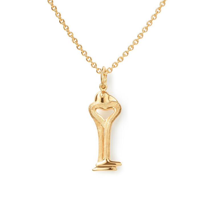 Bird Family Key to the Heart Anhänger 750 Gelbgold