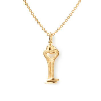 Bird Family Key to the Heart Anhänger 750 Gelbgold