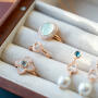 Joy Cloud Ohrringe 750 Roségold mit London Blue Topas, Südseeperle & Brillanten