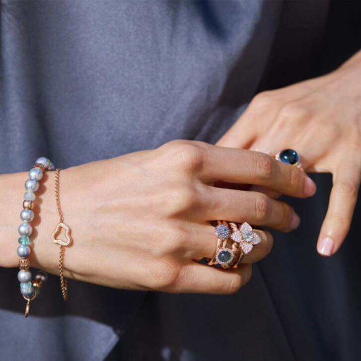 Joy Cloud Armband 750 Roségold mit Brillanten